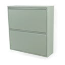 Dūmakaini zaļš metāla atverams apavu plaukts 75x77,5x22,5 cm Billy – Spinder Design