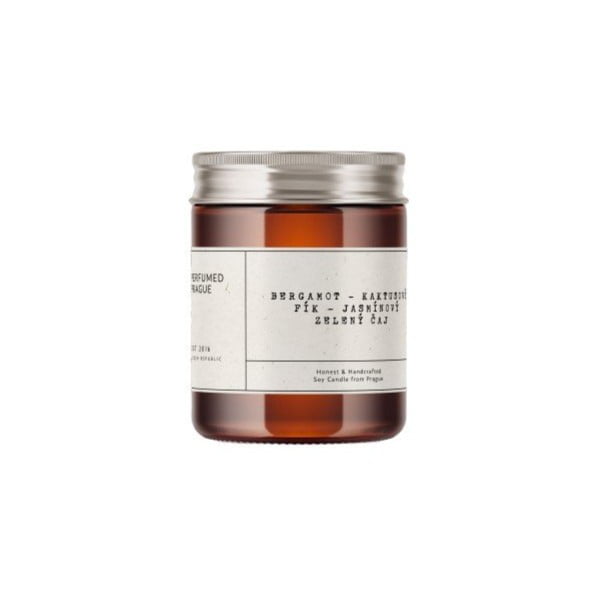 Aromātiskā sojas vaska svece degšanas laiks 40 h #46 Bergamot, Jasmine, Opuncia – Perfumed Prague-image-3