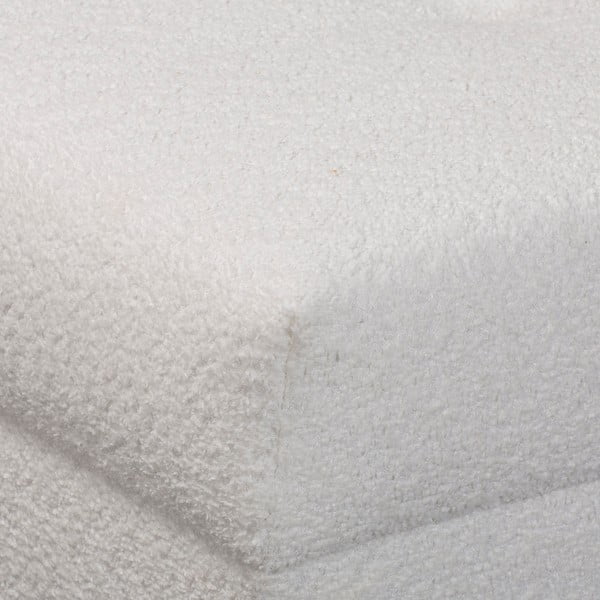 Balts pufs no buklē auduma Ariella – Ropez-image-1