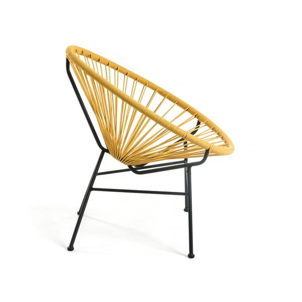 Sinepju dzeltens dārza krēsls ar tērauda konstrukciju Kave Home Samantha-image-2