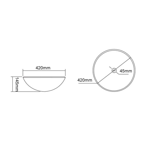 Stikla apaļa izlietne ø 42 cm Puketa – Sapho-image-4