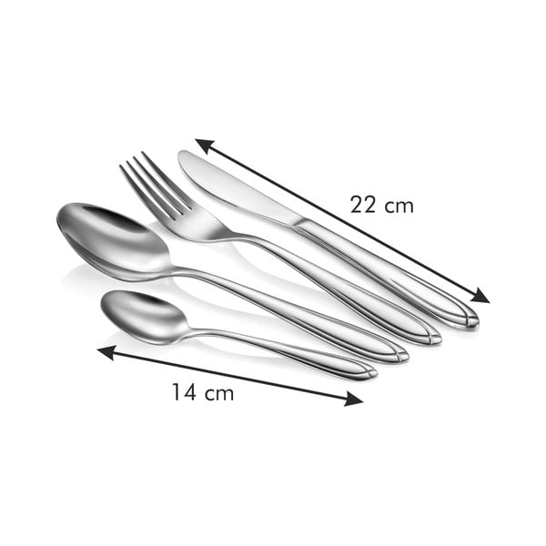 Nerūsējošā tērauda galda piederumi sudraba krāsā Scarlett – Tescoma-image-1