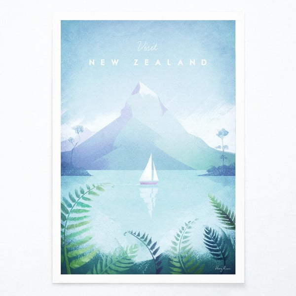 Plakāts Travelposter New Zealand, 50 x 70 cm