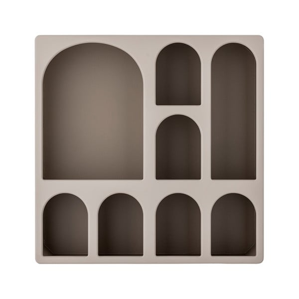 Pelēkbēšs daudzlīmeņu sienas plaukts 48 cm Graphia – Bloomingville