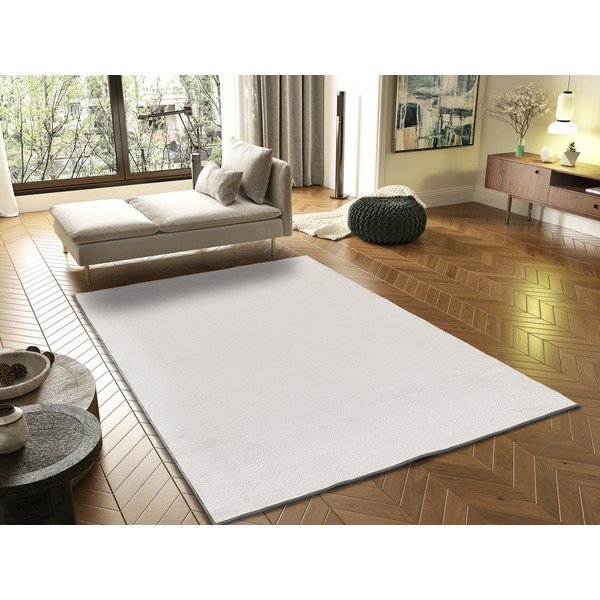 Krēmkrāsas mikrošķiedras paklājs 160x220 cm Coraline Liso – Universal-image-1