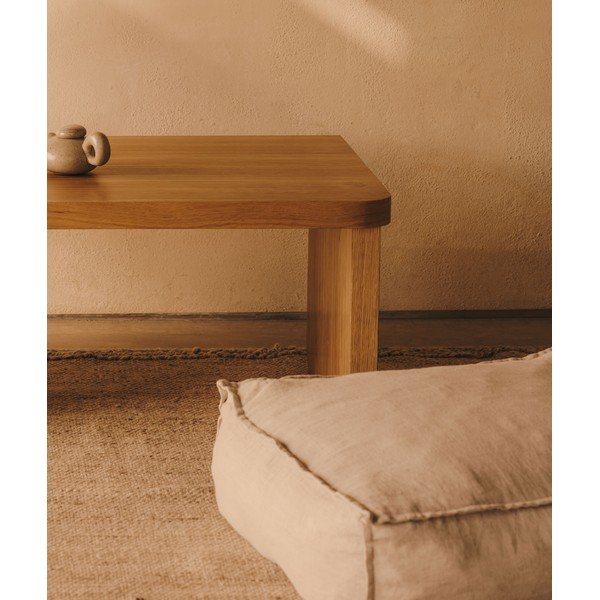Bēšs lina sēžammaiss Forallac – Kave Home-image-1