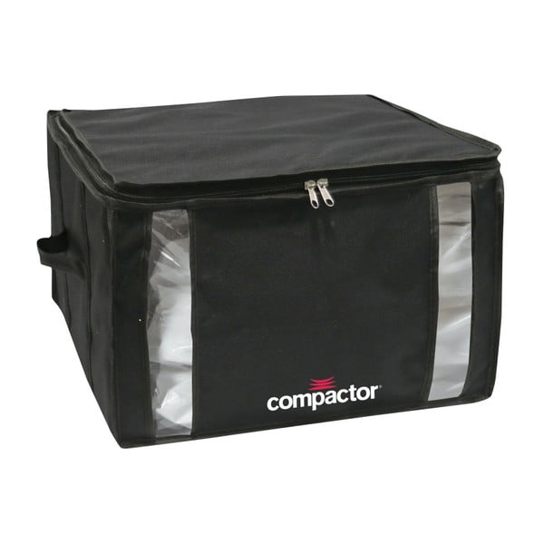 Melna uzglabāšanas kaste ar vakuuma iepakojumu Kompaktors Black Edition, tilpums 125 l