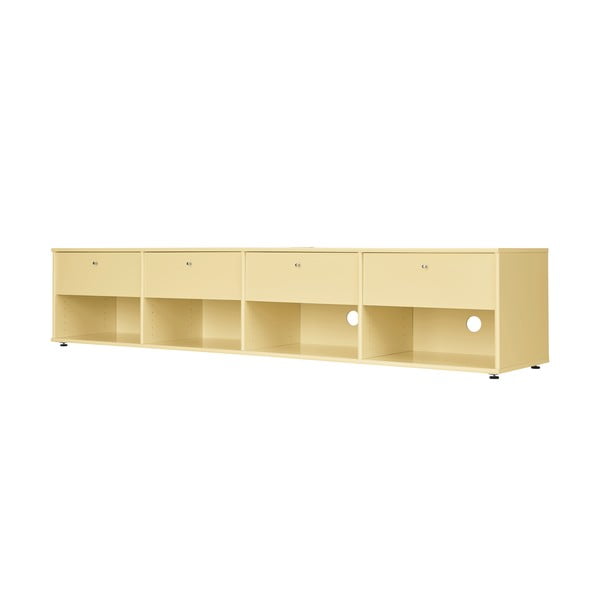 Gaiši dzeltens TV galdiņš 214x45 cm Mistral – Hammel Furniture-image-1