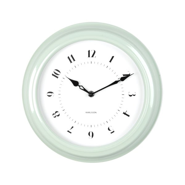 Zaļš sienas pulkstenis Karlsson Fifties, diametrs 30 cm