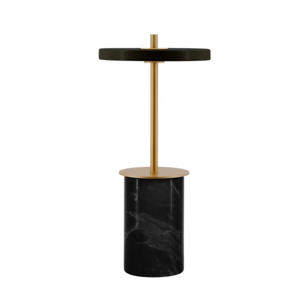Melna marmora LED galda lampa ar regulējamu spilgtumu un metāla abažūru (augstums 25,5 cm) Asteria Move Mini – UMAGE-image-3
