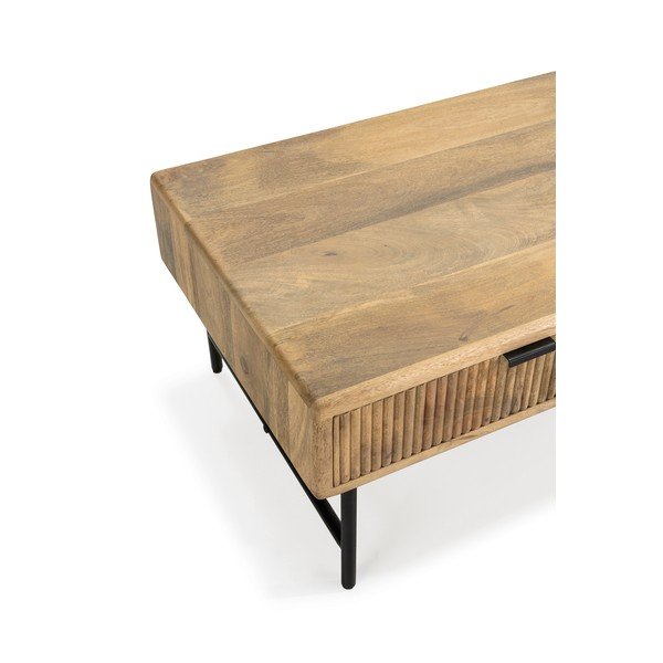 Dabīga toņa mango masīvkoka žurnālgaldiņš 60x120 cm Mundra – MOME-image-3