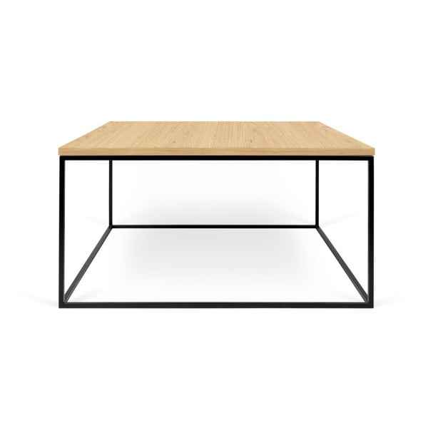TemaHome Gleam kafijas galdiņš ar melnām kājām, 75 x 75 cm