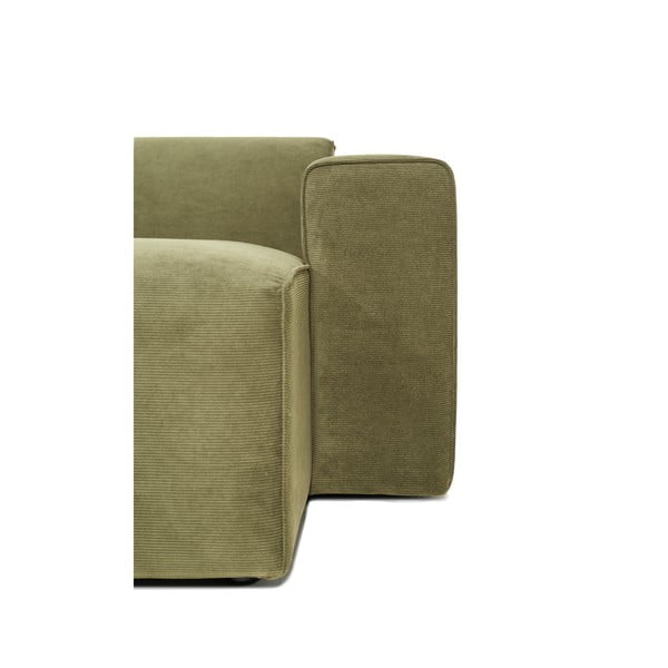 Zaļš velveta stūra moduļu dīvāns Scandic Sting, labais stūris-image-4