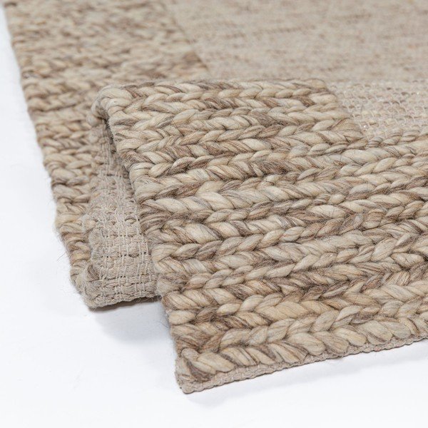 Dabīga toņa ar rokām darināts paklājs no vilnas maisījuma 200x290 cm Rue – Flair Rugs-image-3