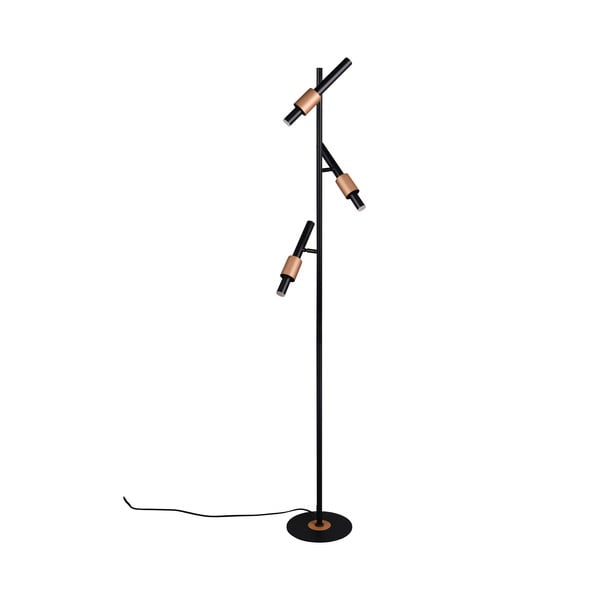 Melna/bronzas krāsas LED stāvlampa (augstums 150 cm) Ikaris – Trio Select