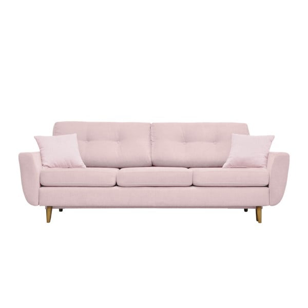 Rozā dīvāns ar gaišām kājām Mazzini Sofas Rose