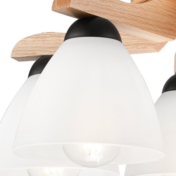 Balta griestu lampa ar stikla abažūru ø 16 cm Andreas – LAMKUR-image-3