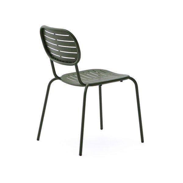 Tumši zaļš metāla dārza krēsls Brai – Kave Home-image-4