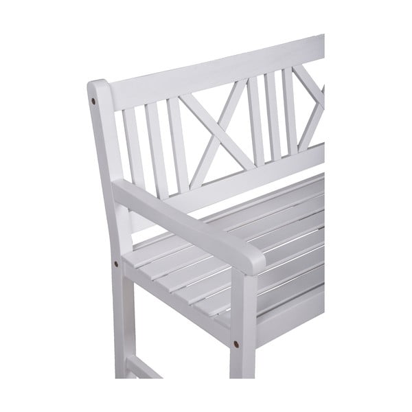 Balts masīvkoka dārza sols Malmö – Garden Pleasure-image-1