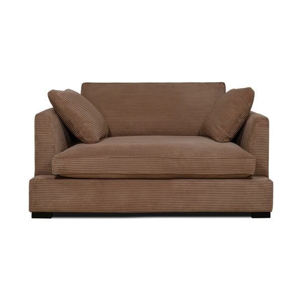 Gaiši brūns velveta dīvāns 132 cm Mobby – Scandic