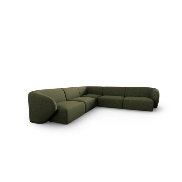 Zaļš stūra dīvāns (ar maināmu stūri) Shane – Micadoni Home