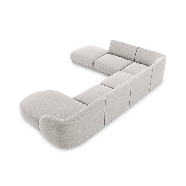 Gaiši pelēks stūra dīvāns (kreisais stūris) Miley – Micadoni Home-image-4