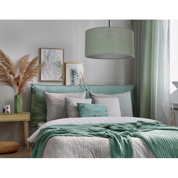 Zaļa piekaramā lampa ar auduma abažūru ø 40 cm Shanti – Candellux Lighting-image-2