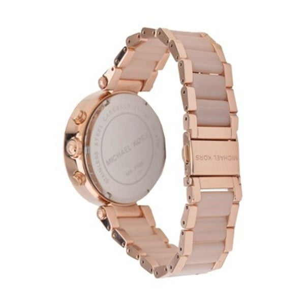 Sieviešu rozā pulkstenis ar rozā zelta detaļām Michael Kors Blush-image-3