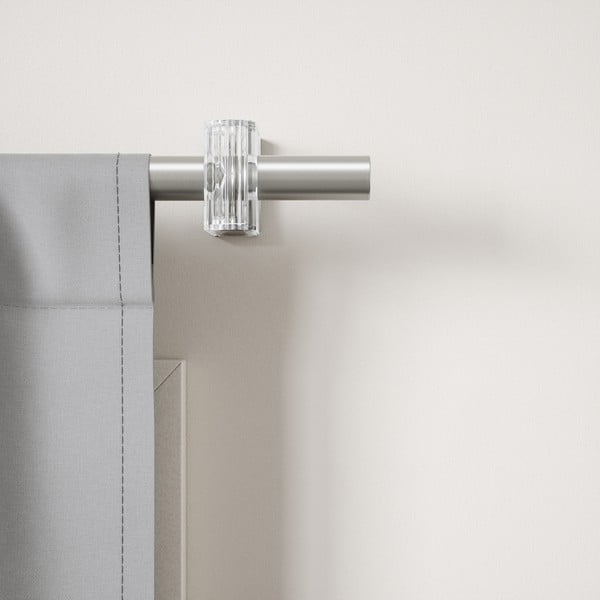 Matētas sudraba krāsas tērauda pagarināma aizkaru stanga 107–305 cm Flute – Umbra-image-3