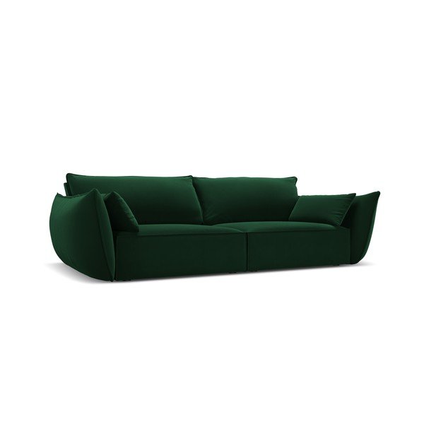 Tumši zaļš samta dīvāns 208 cm Vanda – Mazzini Sofas-image-2