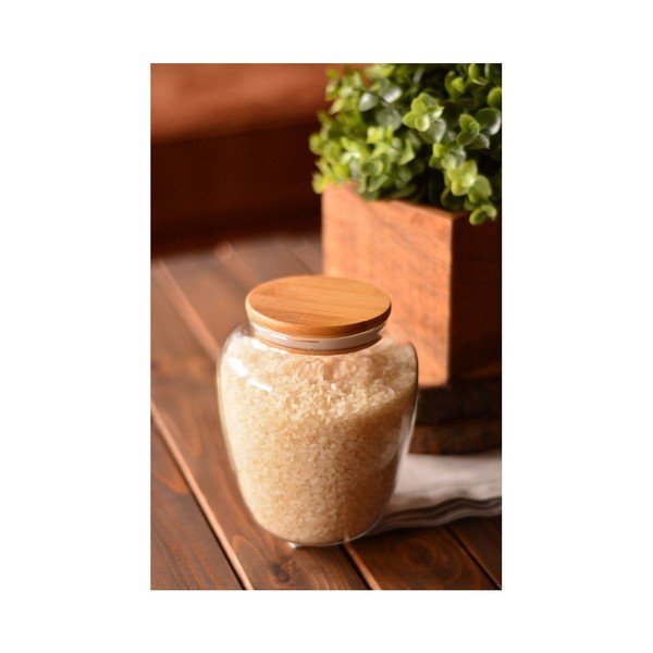 Stikla burka ar bambusa vāku Bambum Rella Small-image-1