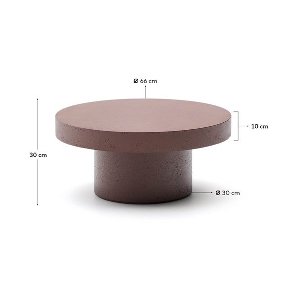 Betona apaļš dārza kafijas galdiņš ø 66 cm Aiguablava – Kave Home-image-4