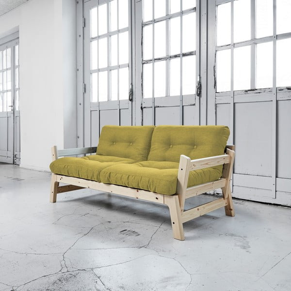 Dīvāns gulta Karup Step Natural/Avocado Green