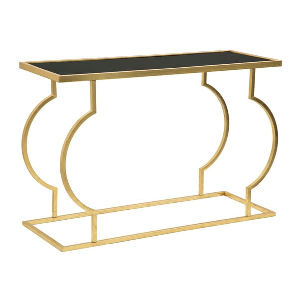 Konsoles galds ar zelta krāsas dzelzs konstrukciju Mauro Ferretti, 120 x 45 cm