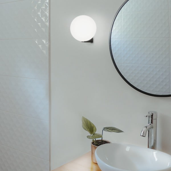 Melna sienas lampa SULION Obi, ø 15 cm-image-1