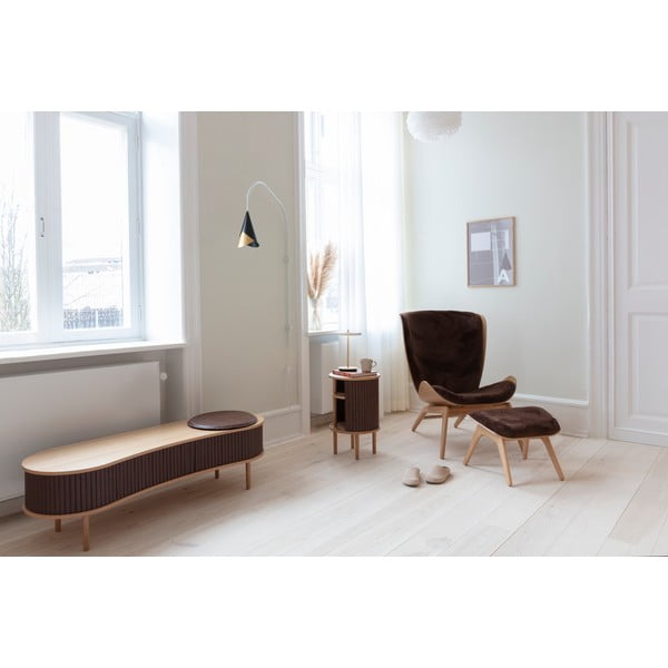 Pelēks/brūns TV galdiņš ar ozolkoka imitāciju 140x40 cm Audacious – UMAGE-image-1