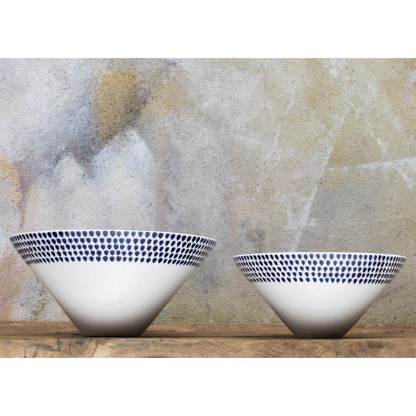 Zili balts keramikas trauks Nkuku, ø 31 cm-image-1