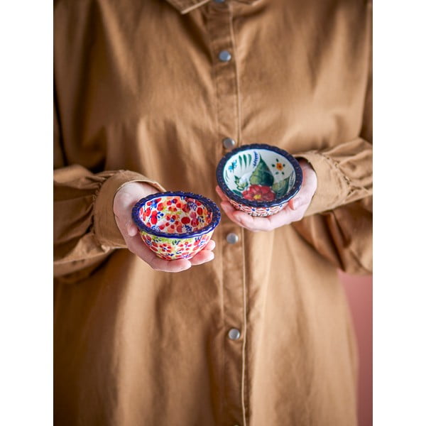 Sarkanas akmensmasas servēšanas bļodiņas (2 gab.) 95 ml Florist – Bloomingville-image-3