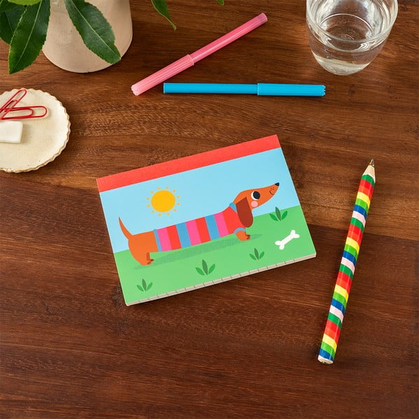 A6 izmēra pierakstu klade 60 lpp. Sausage Dog – Rex London-image-1