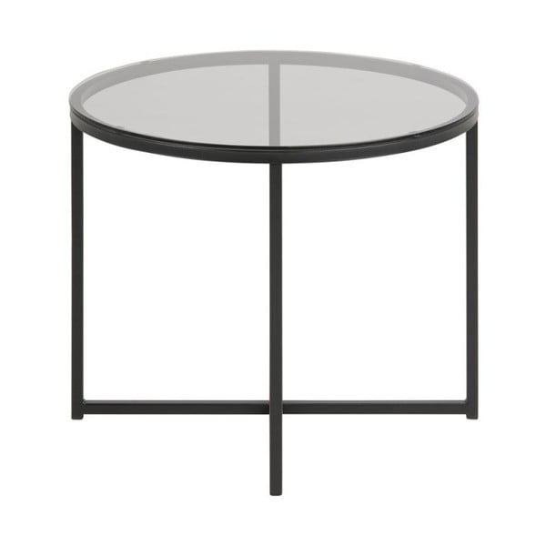 Sānu galdiņš ar stikla virsmu Actona Cross, ⌀ 55 cm-image-3