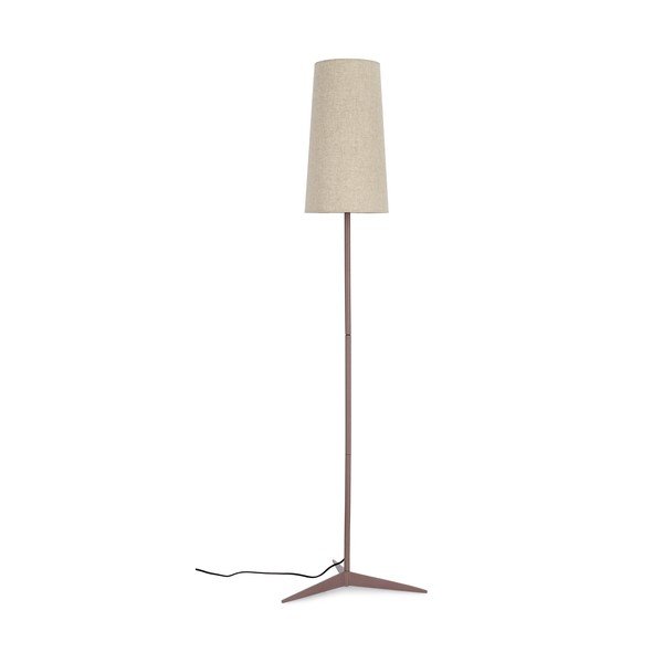 Bēša stāvlampa ar auduma abažūru (augstums 166 cm) Assam – Bizzotto