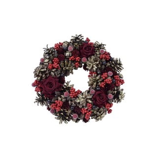 Ziemassvētku dabiskais vainags ar rozēm Ego Dekor Pine, ø 28 cm