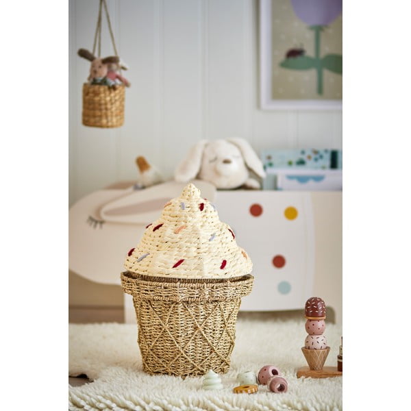 Dabīga toņa bērnu rotaļlietu grozs no jūraszāles ø 28x41 cm Cillie – Bloomingville Mini-image-1