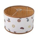 Balts/brūns abažūrs bērniem ar auduma abažūru ø 34 cm Agnes – Bloomingville Mini