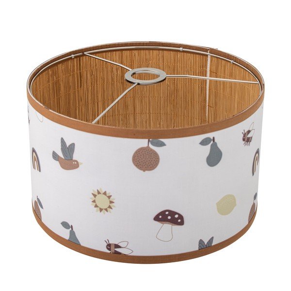 Balts/brūns abažūrs bērniem ar auduma abažūru ø 34 cm Agnes – Bloomingville Mini