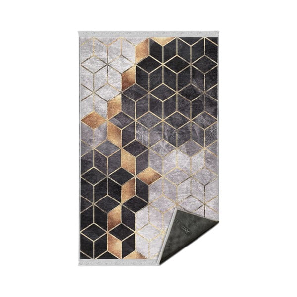 Paklājs pelēkā/zelta krāsā 80x200 cm – Mila Home
