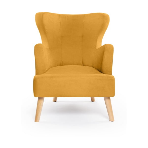 Sinepju dzeltens atpūtas krēsls ar atzveltni Noemye – Bonami Selection-image-2