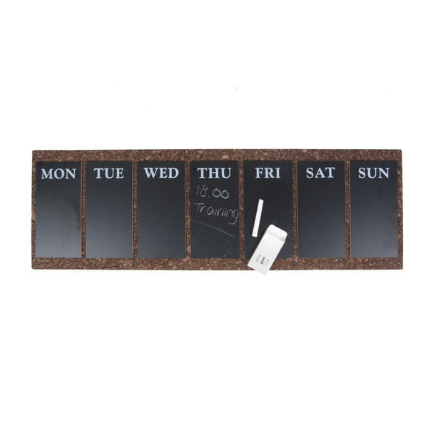 Sienas tāfele ar nedēļas plānotāju PT LIVING Cork, 78 x 25 cm