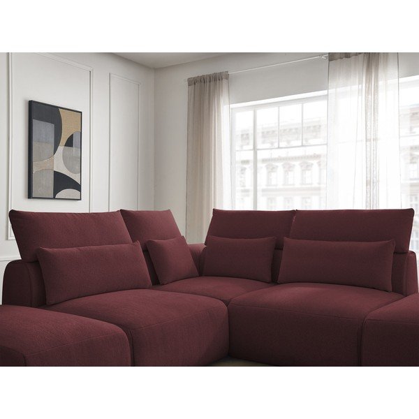 Sarkans regulējams modulārais stūra dīvāns Jana – Bobochic Paris-image-2