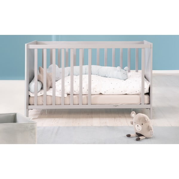 Pelēkbrūna bērnu gultiņa 60x120 cm Hamburg – Roba-image-2